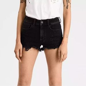 American Eagle High-waist Super Super Stretch Shortie, Black, Size 4, NWT
